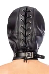מסכת ראש BDSM במראה עור עם כיסוי עיניים נשלף – Fetish Tentation 3