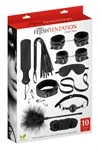 סט סאדו 10 חלקים מעור טבעי - fetish tentation 2