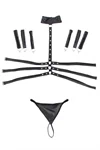 שמלת Bondage שחורה 3 חלקים Paris Hollywood 4
