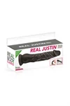 דילדו ריאליסטי Real Justin שחור עם ואקום – Real Body 2