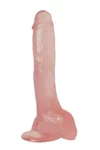 דילדו ריאליסטי ורוד 25 ס״מ עם בסיס ואקום – Real Size Jelly