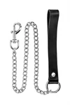 רצועת הולכה BDSM משרשרת מתכת עם ידית עור – Fetish Premium