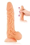 דילדו ריאליסטי Real Max עם עורלה ובסיס ואקום – Real Body 2