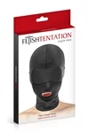 מסכת ראש BDSM מספנדקס שחור עם פתח לפה – Fetish Tentation 2