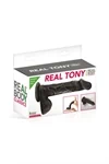 דילדו ריאליסטי גמיש 18 ס"מ עם אשכים REAL TONY שחור 2