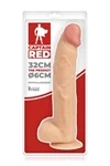 דילדו ריאליסטי צבע גוף מסיליקון  32 ס"מ CAPTAIN RED 2