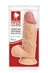 דילדו ריאליסטי מסיליקון צבע גוף 26 ס"מ CAPTAIN RED 2
