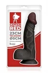 דילדו ריאליסטי שחור מסיליקון 23 ס"מ CAPTAIN RED 2