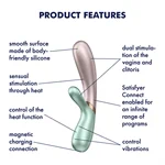 SATISFYER - HOTLOVER - ויברטור ארנבון מתחמם נשלט אפליקציה 4