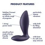 SATISFYER  - POWER PLUG - מעסה ארמונית עם אפליקציה 5