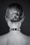 קולר צ׳וקר BDSM שחור עם לב ואבני סטרס – Bijoux Pour Toi 4