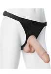 סטראפ און יוקרתי מסיליקון 20 ס״מ  Realistic Cock + Ultra Harness - 8" / 20 cm