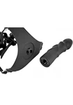 Elevate Silicone Strap On With Dildo - סטראפ און יוקרתי שחור סיליקון איכותי 3