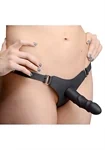 Elevate Silicone Strap On With Dildo - סטראפ און יוקרתי שחור סיליקון איכותי