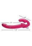 7X Revolver Slim Vibrating Strapless Strap-On Pink - סטראפאון סטראפלס עבה במיוחד 3