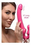 7X Revolver Slim Vibrating Strapless Strap-On Pink - סטראפאון סטראפלס עבה במיוחד 5