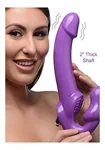 7X Revolver Thick Vibrating Strapless Strap-On Purple - סטראפאון סטראפלס עבה במיוחד 2