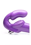 7X Revolver Thick Vibrating Strapless Strap-On Purple - סטראפאון סטראפלס עבה במיוחד 3