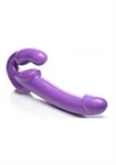 7X Revolver Thick Vibrating Strapless Strap-On Purple - סטראפאון סטראפלס עבה במיוחד