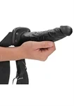 Hollow Strap-on - 8''/ 20,5 cm סרטאפ און חלול לגבר שחור 20.5 ס"מ 6