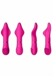 PLEASURE KIT PINK קיט ויברטורים יוקרתי מסיליקון איכותי 10 מצבי רטט נטען 5