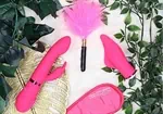 PLEASURE KIT PINK קיט ויברטורים יוקרתי מסיליקון איכותי 10 מצבי רטט נטען