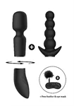 PLEASURE KIT BLACK 2 - קיט ויברטורים יוקרתי מסיליקון איכותי 10 מצבי רטט נטען 6