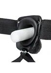 Hollow Strap-on with Balls - 7''/ 18 cm - סטראפ און חלול לגבר שחור עם ביצים 18 ס"מ 4