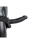 Hollow Strap-on with Balls - 7''/ 18 cm - סטראפ און חלול לגבר שחור עם ביצים 18 ס"מ