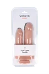 דילדו כפול ריאליסטי מסיליקון Virgite Dual Layer Double R30 עם ואקום 2