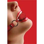 גאג כדור BDSM אדום עם רצועת עור מתכווננת – Ouch! by Shots