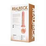 דילדו ריאליסטי רוטט מעוקל 20.5 ס״מ בגוון גוף – RealRock 3