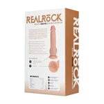 דילדו ריאליסטי רוטט עם אשכים בגוון גוף – RealRock 3