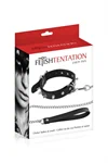 קולר משובץ עם רצועה - fetish temptation 2