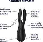 ויברטור דגדגן ת׳ריסום 2 שחור – Satisfyer 3