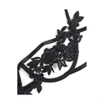 סט הלבשה תחתונה סקסי שחור עם רקמת פרחים – Paris Hollywood 4