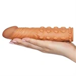שרוול הארכה ועיבוי לפין פלז׳ר אקס-טנדר חום – LoveToy 3