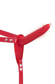 סטראפ-און רוטט אדום עם דילדו – Fetish Tentation