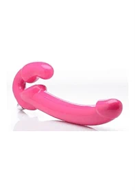 7X Revolver Slim Vibrating Strapless Strap-On Pink - סטראפאון סטראפלס עבה במיוחד