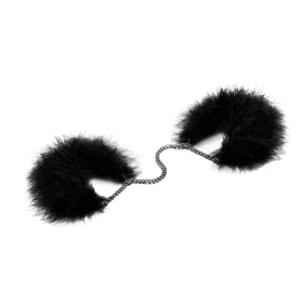 אזיקי ידיים BDSM עם נוצות שחורות ושרשרת – Bijoux Indiscrets