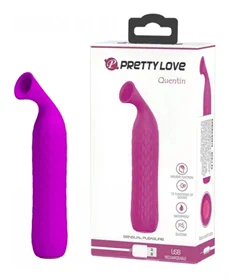 PRETTY LOVE QUENTIN - ויברטור מוצץ 12 מצבי רטט נטען USB
