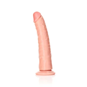 דילדו ריאליסטי Slim בגוון גוף עם בסיס ואקום – RealRock