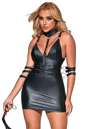 שמלת Bondage שחורה 3 חלקים Paris Hollywood