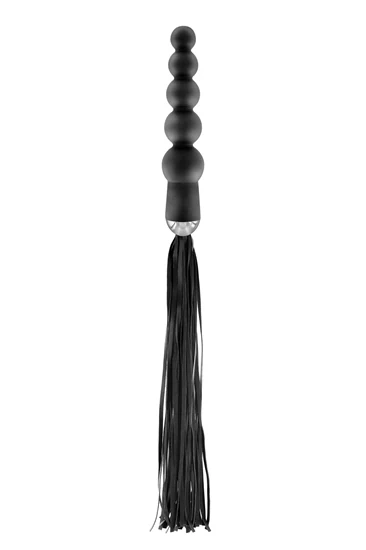שוט BDSM עם ידית חרוזים אנאליים – Fetish Tentation