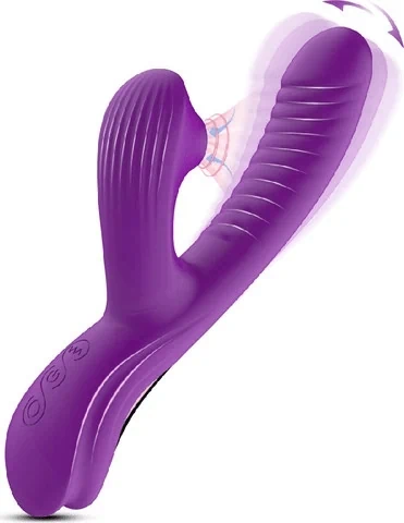 ויברטור ארנבון יונק Purple Rush עם תנועת אצבע – TOYBOX