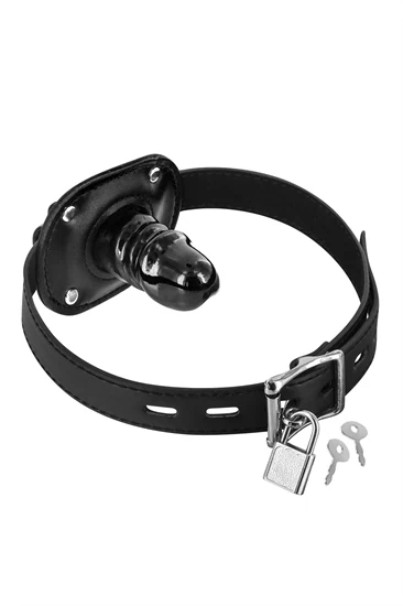 גאג פין קצר BDSM באורך 5.5 ס״מ עם מנעול – Fetish Tentation