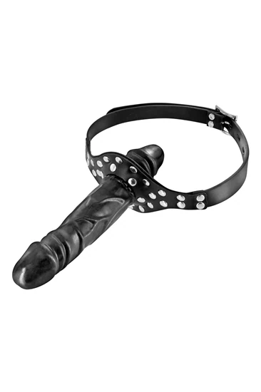 גאג פין כפול BDSM עם דילדו פנימי וחיצוני – Fetish Tentation