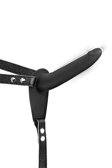 FETISH TENTATION - סטראפ און מסיליקון משובח 10 מצבי רטט נטען שחור