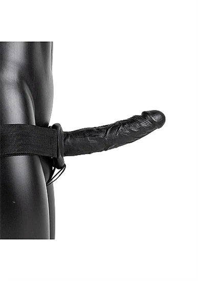 Hollow Strap-on - 8''/ 20,5 cm סרטאפ און חלול לגבר שחור 20.5 ס"מ
