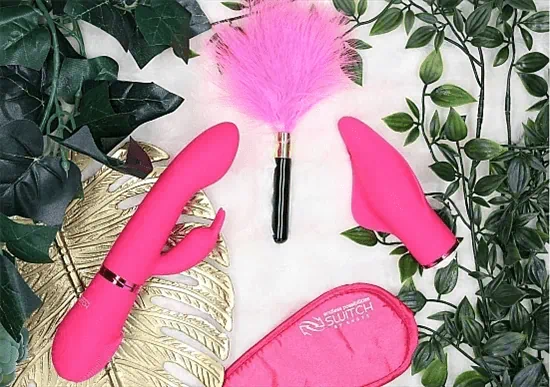 PLEASURE KIT PINK קיט ויברטורים יוקרתי מסיליקון איכותי 10 מצבי רטט נטען